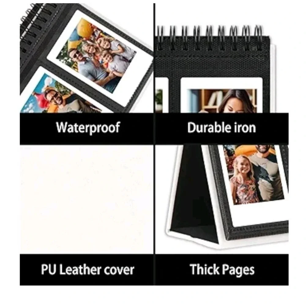 2 Pack - 96 Pocket Desk Photo Album, White